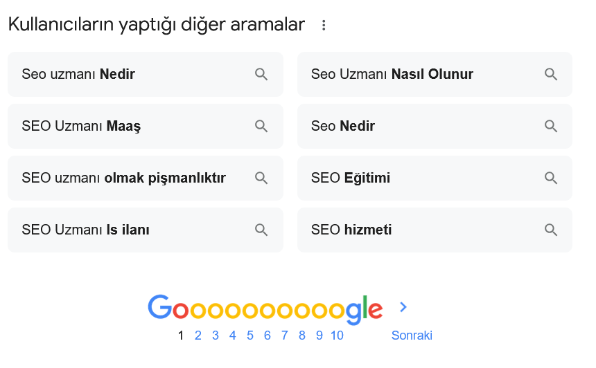 Kullanıcıların Yaptığı Diğer Aramalar Google Özelliği Nedir?
